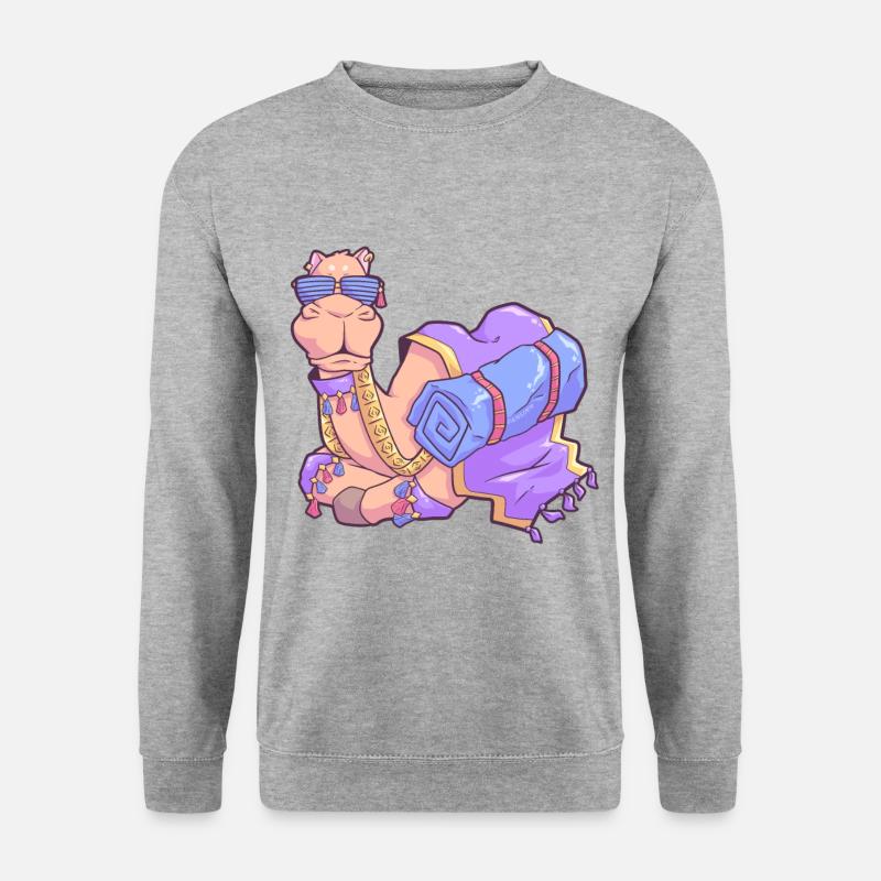 Kamel - Unisex Pullover - Weißgrau meliert