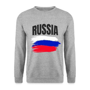 Russia - Unisex Sweatshirt - salt & pepper - Front - Alina (178cm) & Michal (187cm)