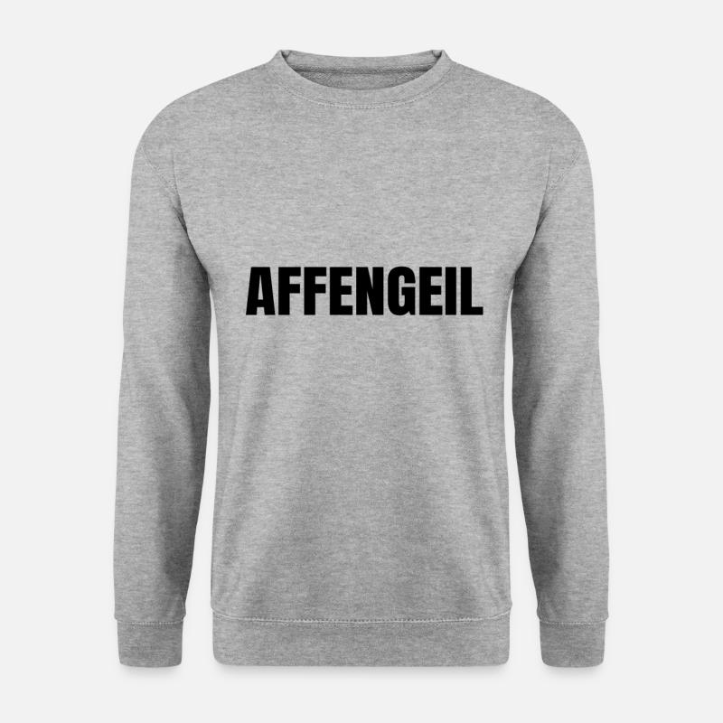 Affengeil - Unisex Pullover - Weißgrau meliert