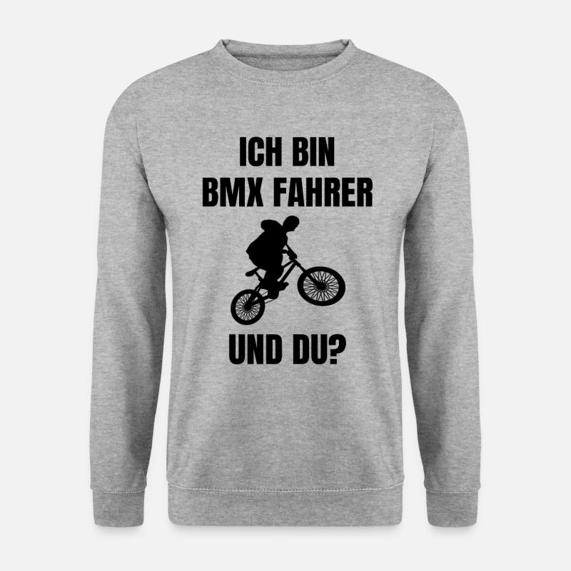 BMX - Unisex Pullover - Weißgrau meliert