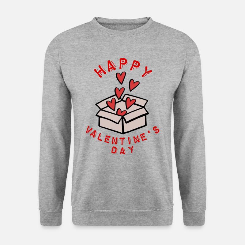 Saint-Valentin, Saint-Valentin, Saint-Valentin - Sweat-shirt Unisexe - gris chiné