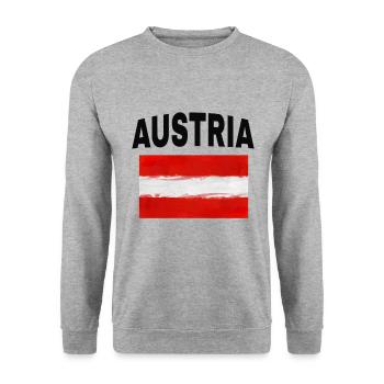 Austria - Unisex Sweatshirt - salt & pepper - Front - Alina (178cm) & Michal (187cm)