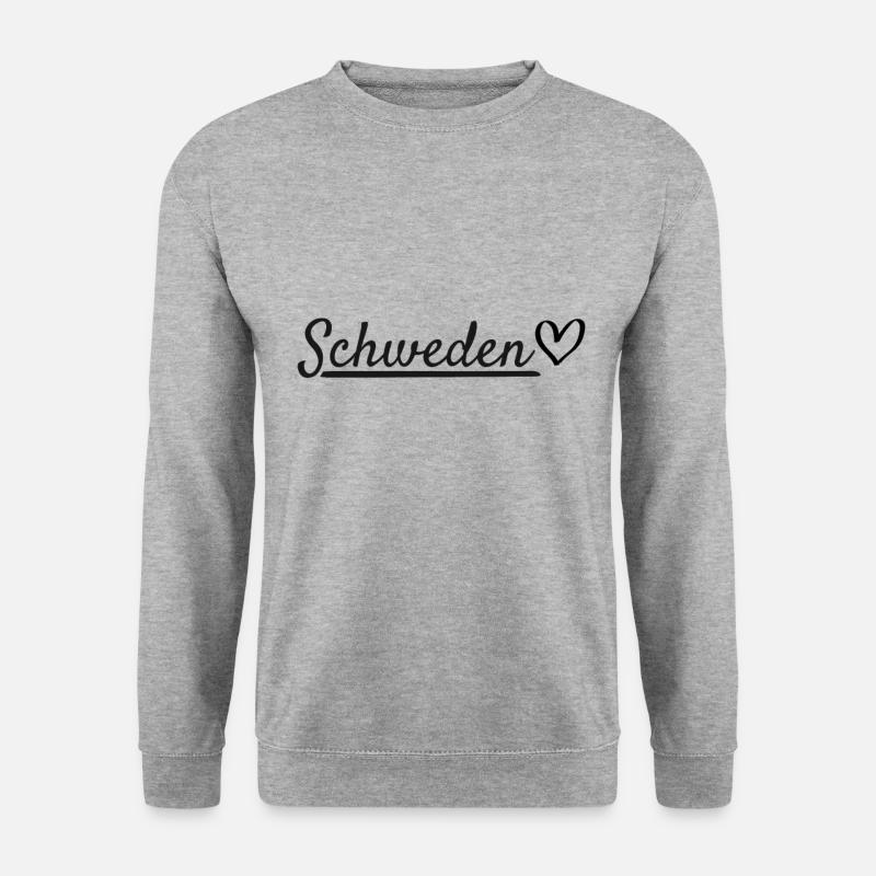 Schweden - Unisex Pullover - Weißgrau meliert