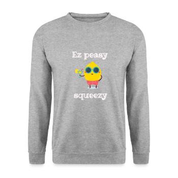Ez Peasy Lemon Squeezy - Unisex Pullover - Weißgrau meliert - Vorne - Alina (178cm) & Michal (187cm)