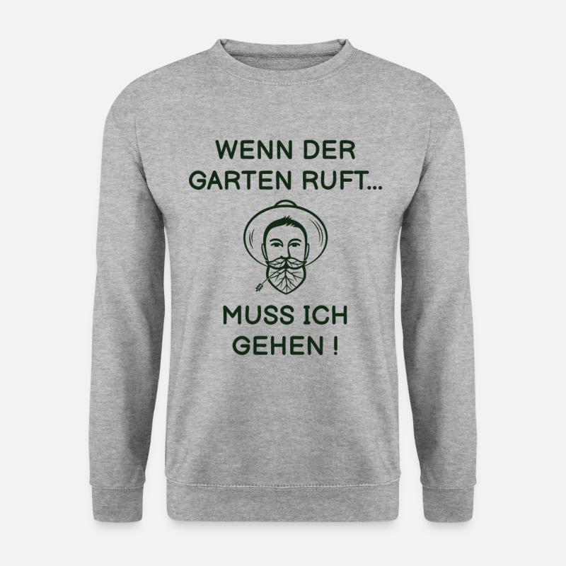 Garten - Unisex Pullover - Weißgrau meliert