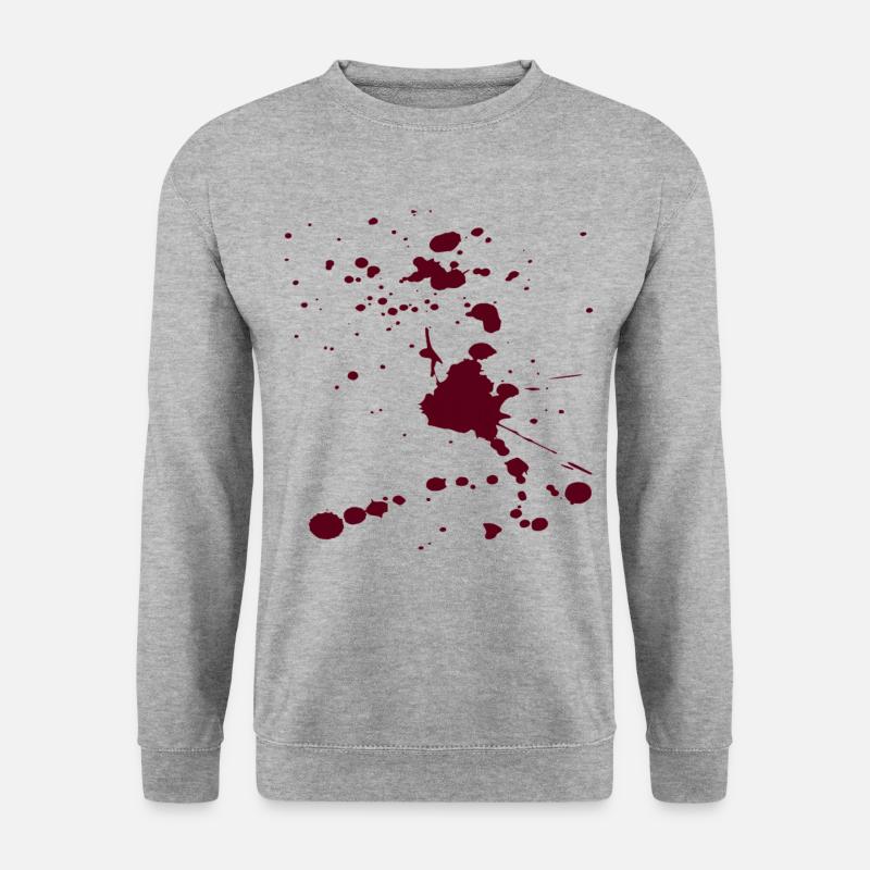 Blutfleck auf meinem Hemd - Unisex Pullover - Weißgrau meliert