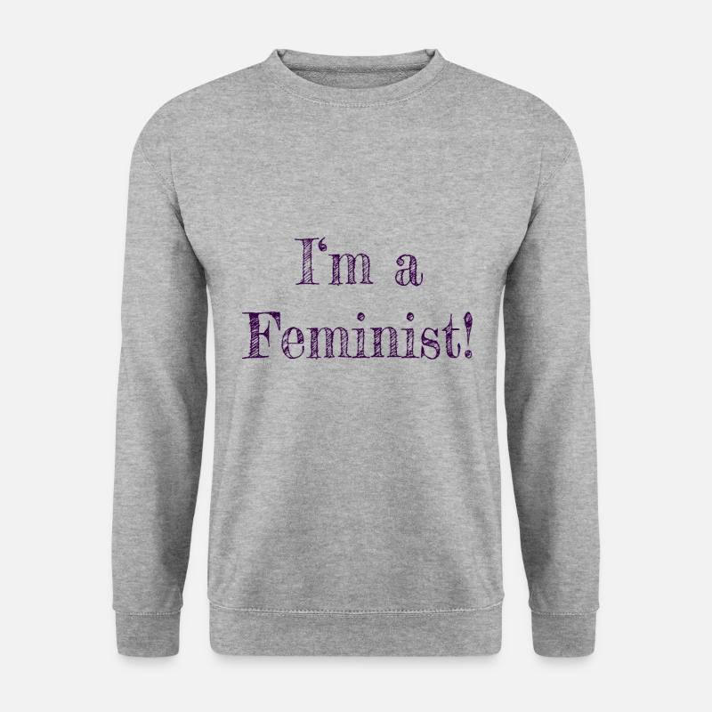 Feminismus - Unisex Pullover - Weißgrau meliert