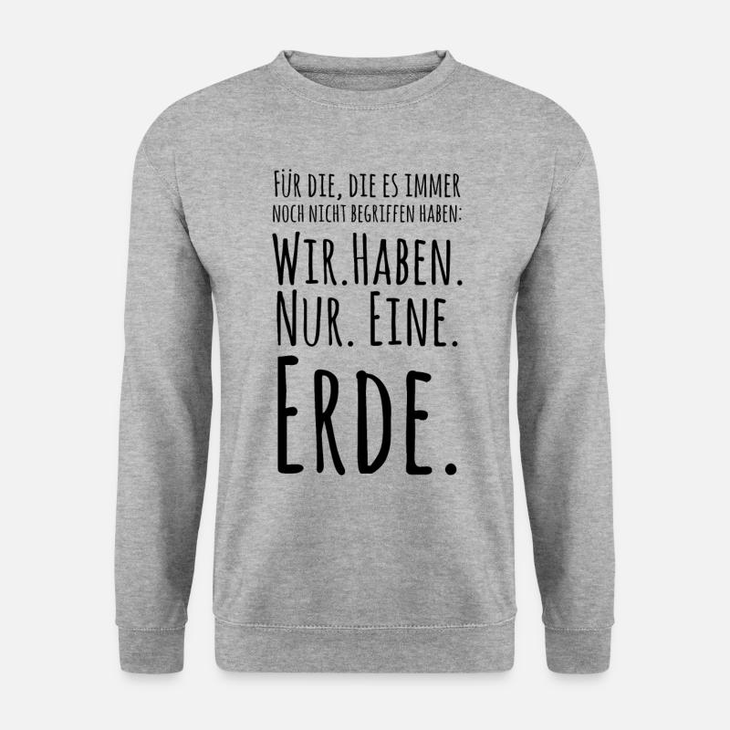 Save The Planet Nachhaltigkeit Naturschutz Spruch - Unisex Pullover - Weißgrau meliert