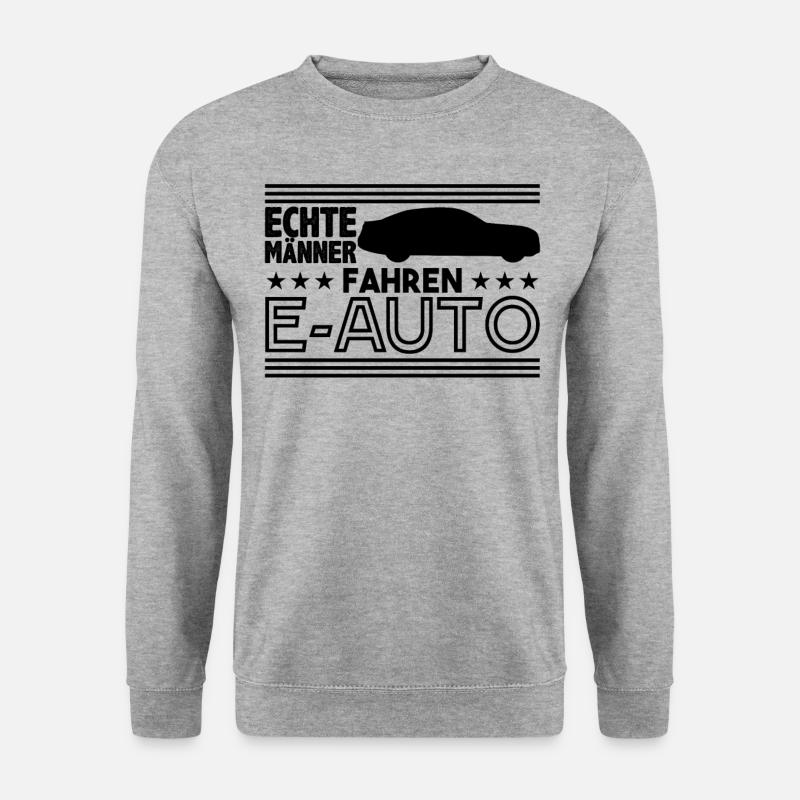 Elektroauto Fan - Unisex Pullover - Weißgrau meliert