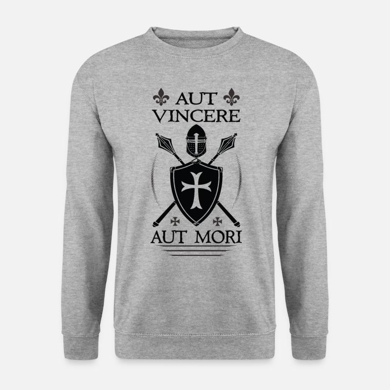Templerhelm - Unisex Pullover - Weißgrau meliert