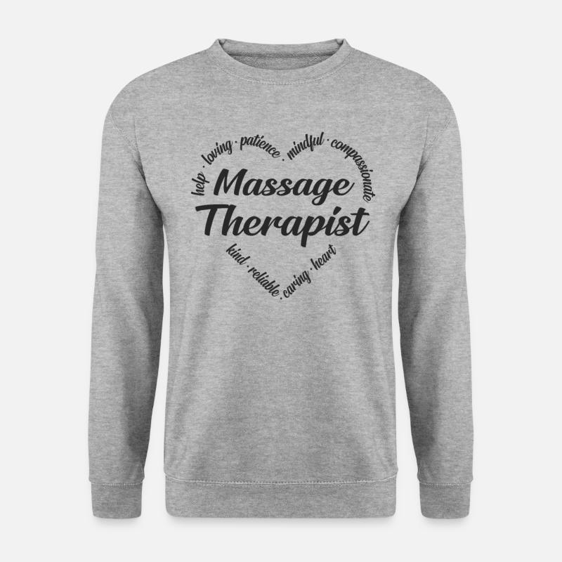 Massagetherapeut Masseur - Unisex Pullover - Weißgrau meliert
