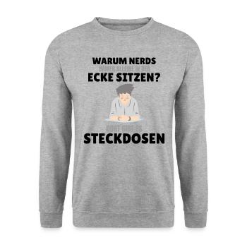 Nerds Nerd Programmierer Informatiker Computer - Unisex Pullover - Weißgrau meliert - Vorne - Alina (178cm) & Michal (187cm)