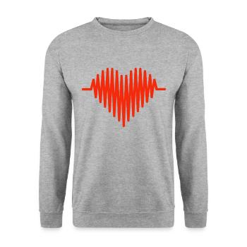 Valentinstag, Valentinstag, Valentinstag - Unisex Pullover - Weißgrau meliert - Vorne - Alina (178cm) & Michal (187cm)