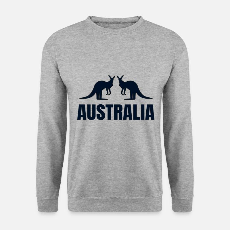 Australien - Unisex Pullover - Weißgrau meliert