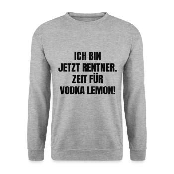 Rentner Fun Spruch - Unisex Pullover - Weißgrau meliert - Vorne - Alina (178cm) & Michal (187cm)