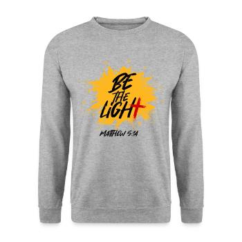 Christian bible verse religion - Unisex Sweatshirt - salt & pepper - Front - Alina (178cm) & Michal (187cm)