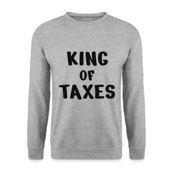 Conseiller fiscal roi - Sweat-shirt Unisexe - gris chiné - Devant - Alina (178cm) & Michal (187cm)