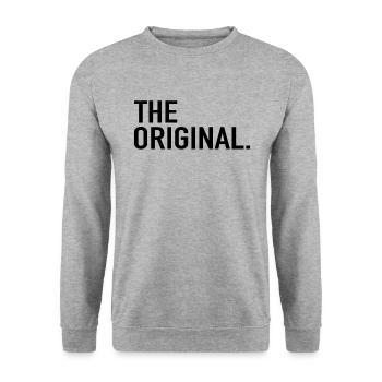 The Original. - Unisex Sweatshirt - salt & pepper - Front - Alina (178cm) & Michal (187cm)