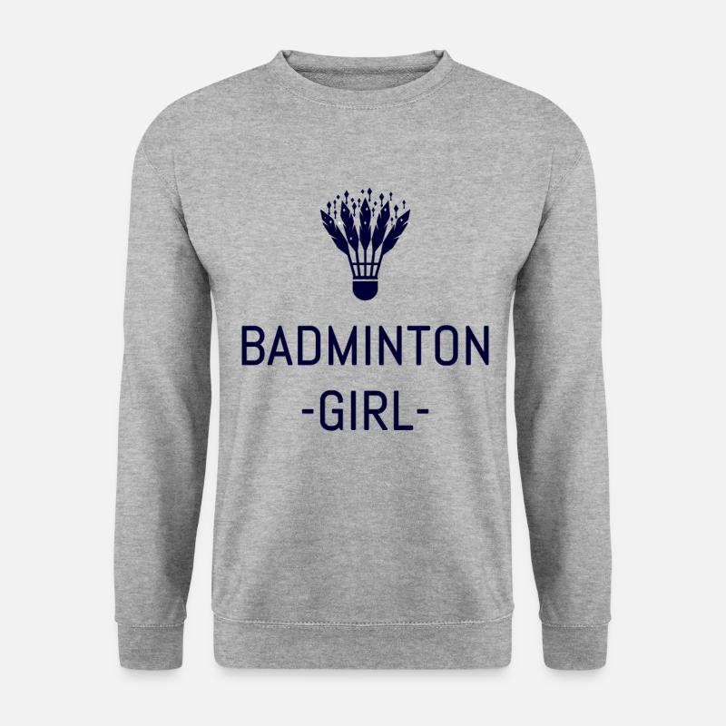 Badminton - Unisex Pullover - Weißgrau meliert