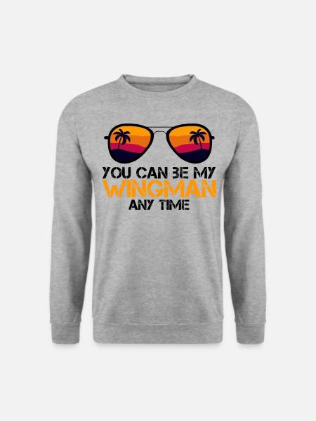 Wingman - Unisex Pullover - Weißgrau meliert