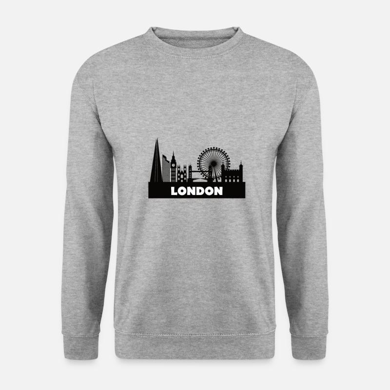 London Skyline - Unisex Pullover - Weißgrau meliert