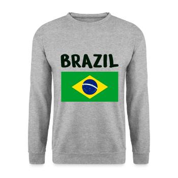 Brésil - Sweat-shirt Unisexe - gris chiné - Devant - Alina (178cm) & Michal (187cm)