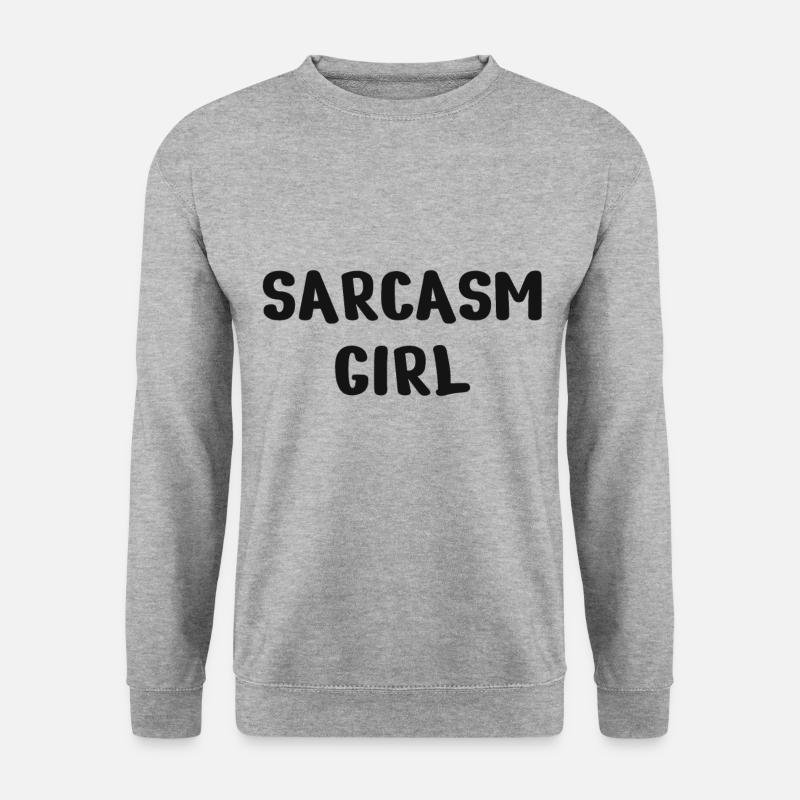 Sarkasmus - Unisex Pullover - Weißgrau meliert