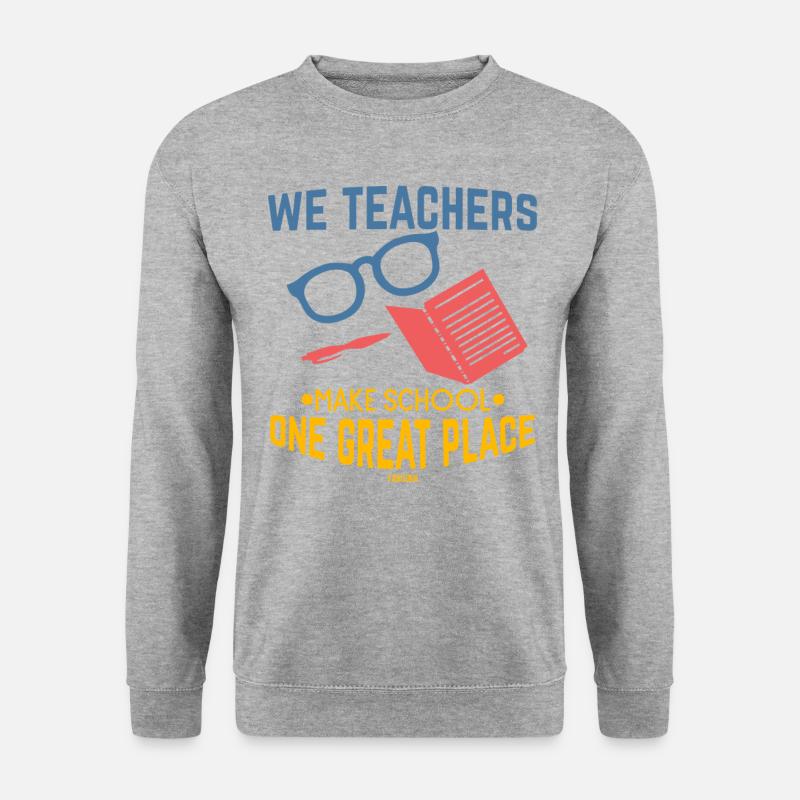 Lehrer - Unisex Pullover - Weißgrau meliert