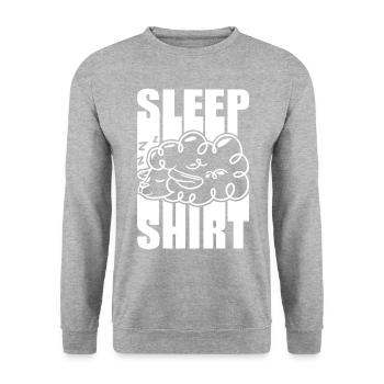 Sleep shirt sommeil mouton Douce idée de cadeau - Sweat-shirt Unisexe - gris chiné - Devant - Alina (178cm) & Michal (187cm)