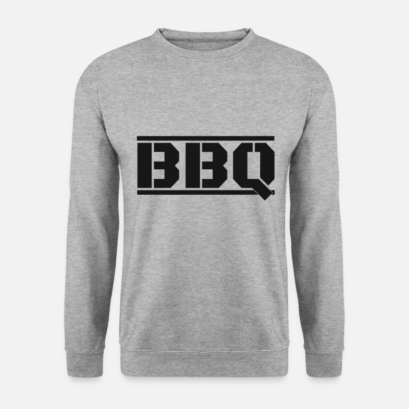 BBQ - Unisex Pullover - Weißgrau meliert