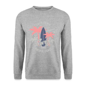 California Surf - Unisex Sweatshirt - salt & pepper - Front - Alina (178cm) & Michal (187cm)