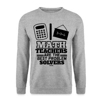 Mathematics teachers - Unisex Sweatshirt - salt & pepper - Front - Alina (178cm) & Michal (187cm)