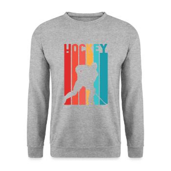 Hockey Regenbogen - Eishockey - Unisex Pullover - Weißgrau meliert - Vorne - Alina (178cm) & Michal (187cm)