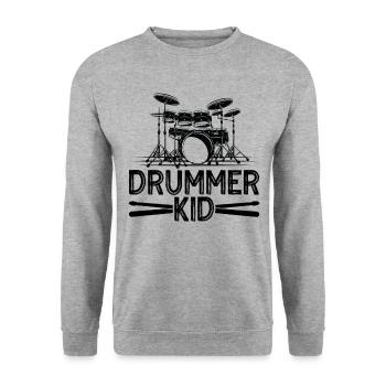 Drums Design For Drummer Drummer Kid - Unisex Sweatshirt - salt & pepper - Front - Alina (178cm) & Michal (187cm)