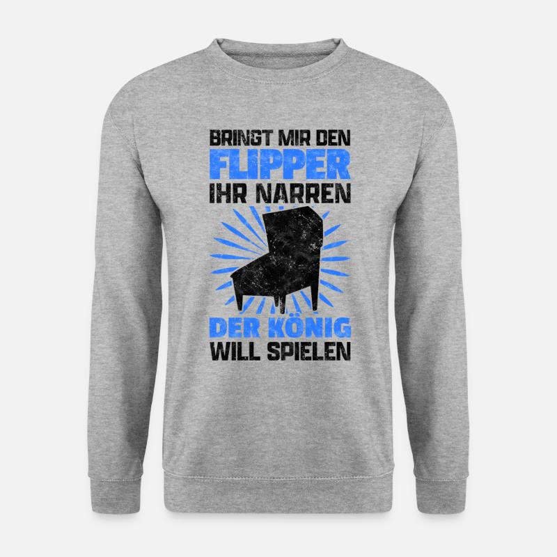 Bringt mir den Flipperautomat Pinball Spruch - Unisex Pullover - Weißgrau meliert