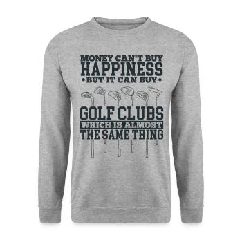 Golfer - Unisex Pullover - Weißgrau meliert - Vorne - Alina (178cm) & Michal (187cm)