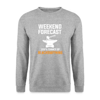 blacksmith weekend forecast, blacksmith - Unisex Sweatshirt - salt & pepper - Front - Alina (178cm) & Michal (187cm)