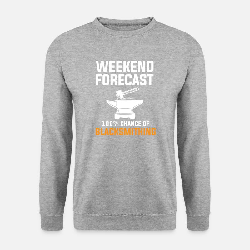 blacksmith weekend forecast, blacksmith - Unisex Pullover - Weißgrau meliert