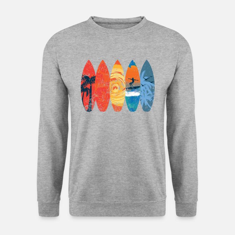 Surfer - Unisex Pullover - Weißgrau meliert