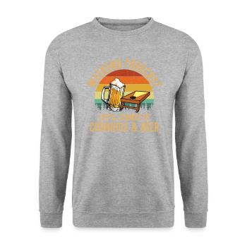 Prognose Cornhole and Beer cornhole - Unisex Pullover - Weißgrau meliert - Vorne - Alina (178cm) & Michal (187cm)
