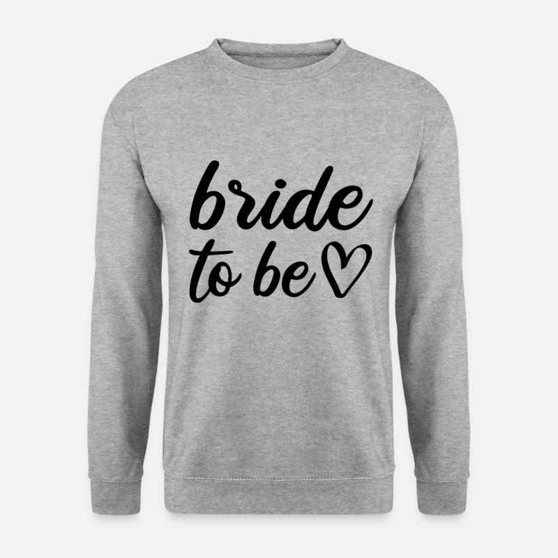 bride Braut - Unisex Pullover - Weißgrau meliert