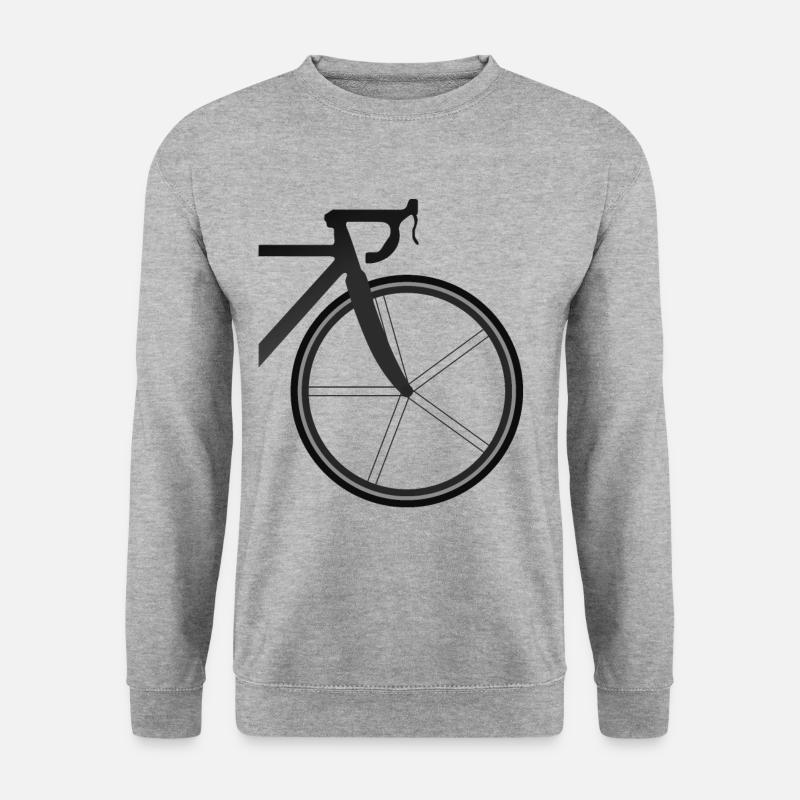 Rennrad - Unisex Pullover - Weißgrau meliert