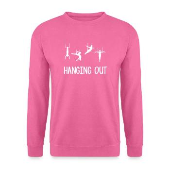 Hanging Out, Aerial Silk trapeze - Unisex Sweatshirt - pink - Front