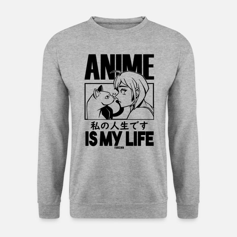 Pet Cat Manga Anime - Unisex Sweatshirt - salt & pepper