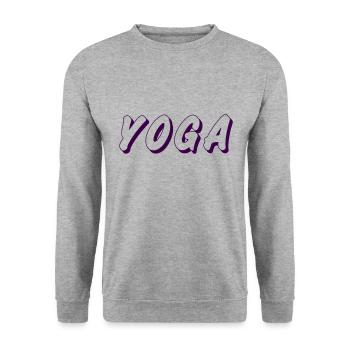 Yoga - Sweat-shirt Unisexe - gris chiné - Devant - Alina (178cm) & Michal (187cm)
