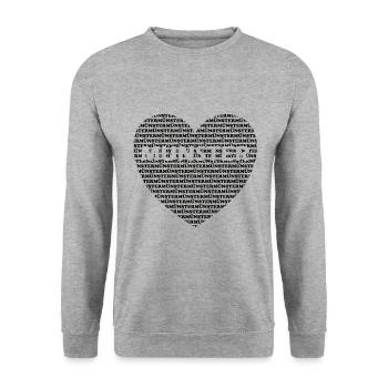 Münster Herz - Unisex Sweatshirt - salt & pepper - Front - Alina (178cm) & Michal (187cm)