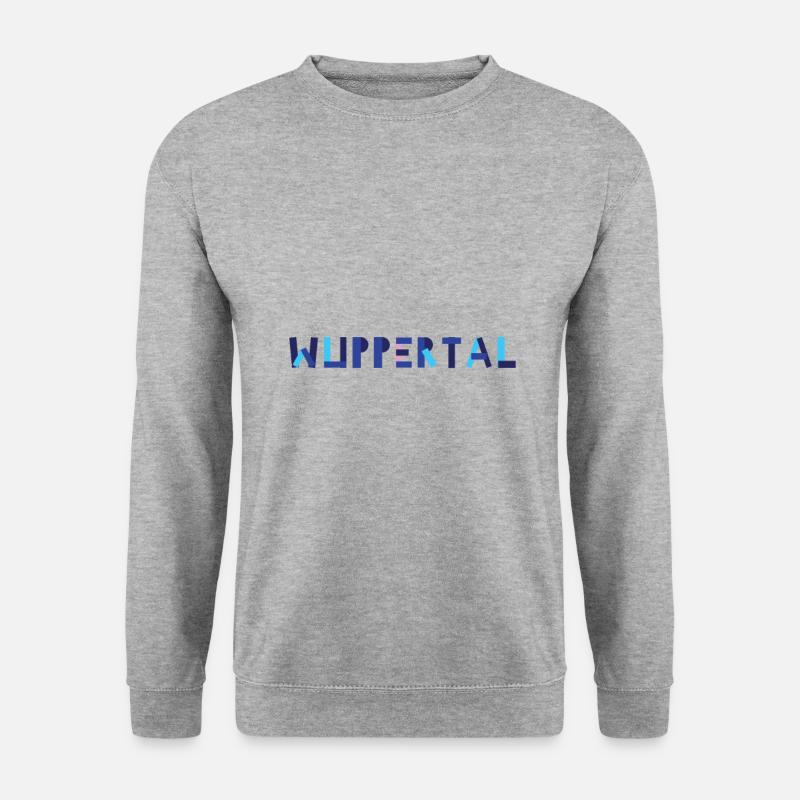 Wuppertal Geometrie - Unisex Pullover - Weißgrau meliert