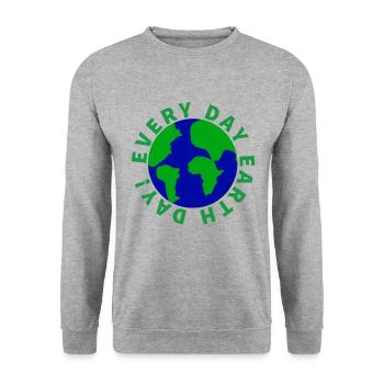 Environmental, Climate Change, Climate Change - Unisex Sweatshirt - salt & pepper - Front - Alina (178cm) & Michal (187cm)