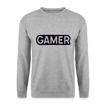 Gaming - Unisex Pullover - Weißgrau meliert - Vorne - Alina (178cm) & Michal (187cm)
