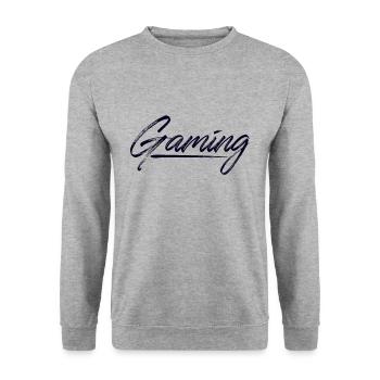 Gaming - Unisex Pullover - Weißgrau meliert - Vorne - Alina (178cm) & Michal (187cm)